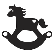 Rocking Horse Silhouette Cavalinho De Balanco Decoracao Bela E Fera Ideias Para O Dia Das Maes