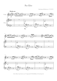 Tubescore fur elise sheet music for piano music score of. Beethoven Fur Elise Sheet Music For Violin 8notes Com