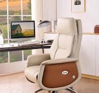 Kursi Gaming Putih Pijat Putar Kursi Kamar Tidur Kantor Kulit Aksen Rias  Furnitur Modern Malas Ergonomis Bergulir Modern