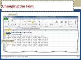 Excel Chapter 1 Creating A Worksheet And An Embedded Chart