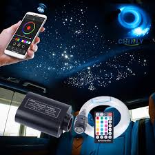 Chinly Fiber Optic Lights Smart Bluetooth App 16w Car Starry Lights Musical Active Control 3m 370pcs Optical Fiber Led Lighting Fiber Optic Fiber Optic Ceiling Lightingfiber Optic Ceiling Aliexpress