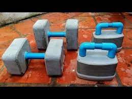 How To Make Dumbbells Cement Gym At Home Try Your Own Youtube Homemade Gym Equipment Diy Home Gym Diy Gym Equipment