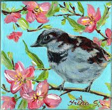 Sparrow2c Painting Art Canvas Painting