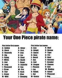 your one piece pirate name manga anime one piece pirate names one piece