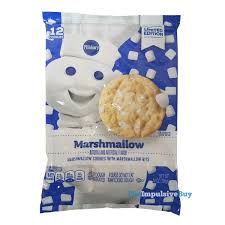 This new pillsbury cookie dough is filled with oreo pieces and looks like our dream dessert. Review Pillsbury Limited Edition Marshmallow Cookies With Marshmallow Bits The Impulsive Buy