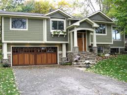 Unfortunately the garage door industry is lagging in producing environmentally friendly and. Green Split Level Home With Two Car Garage Hgtv