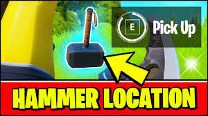 Hammer Location Meaning Pick Up Fortnite Thor S Hammer Season 4 Location Youtube