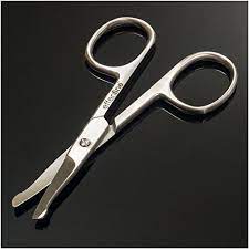 Effenfine Facial Hair Scissors For Nose And Ear Hair Trimming Trim Mustache Beard And Eyebrows With Our German Sta Hair Scissors Ear Hair Facial Hair Scissors