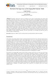 Join hundreds of other students and become a better thesis writer, or your money back. Pdf The Role Of The Supervisor On Developing Phd Students Skills