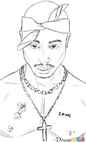 How To Draw Tupac Shakur Famous Singers