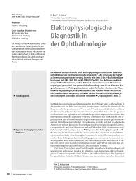 Für die pdf dateien benötigen sie einen sog. Pdf Elektrophysiologische Diagnostik In Der Ophthalmologie