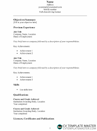 Cv format pick the right format for your situation. Basic Resume Template Cv Template Master