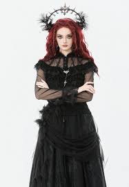 Dark In Love - Gothic Rose Sheer Court - Oberteil | Impericon