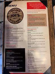 Come enjoy a glass of wine by the. Here Are Some Photos Of The Menu Joe S Italian Kitchen Facebook