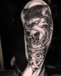 Nextluxury.com the 85 best wolf tattoos for men improb a wolf tattoo is one of the most popular choices when it comes to animal inspired tattoos though it is typically portrayed in only two variants head only or full body it is open to a lot of design creativity it looks absolutely. Pin Em Sick Wolf Tats