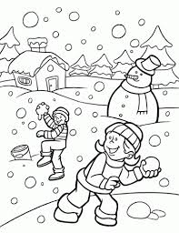 Dibujos Infantiles Para Colorear Invierno