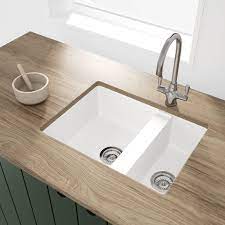 Bathroom and kitchen goods for ireland. 1 5 Bowl Undermount White Granite Composite Kitchen Sink Enza Madison Ebay