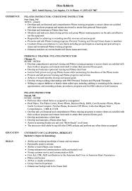Pilates Instructor Resume Samples Velvet Jobs
