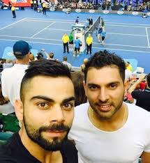 PHOTOS: Kohli, Yuvraj, Maxwell's day out at the Australian Open