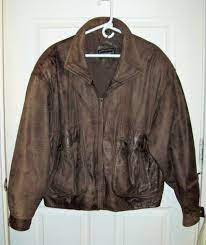 Vintage Men S Brown Distressed Leather Bomber Jacket By Etsy Leather Bomber Jacket Leather Bomber Bomber Jacket