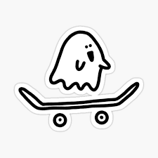 Riesenauswahl an werkzeug und baumaterial. Ghost Skateboard Stickers Redbubble