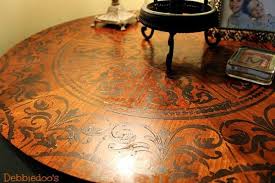 How To Stencil A Table Top Diy Debbiedoos Diy Table Top Stencil Furniture Stenciled Table