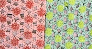 (2dc, ch2) x2, 3 rows of same pattern = 1.75 x 1.75. Furry Flower Shawl Crochet Pattern Atty S