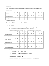 Contoh soal layout manajemen operasi. Contoh Soal Layout Manajemen Operasi