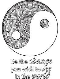 Coloring pages help kids learn their colors, inspire their artistic creativity, and sharpen motor skills. Yin And Yang Teenage Coloring Page Free Printable Coloring Pages For Kids