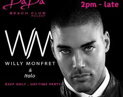Willy Monfret em Baba Beach Club Phuket, Tailândia