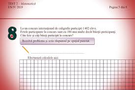 In diagrama de mai jos este prezentata repartitia notelor obtinute. Rezultate Evaluarea NaÈ›ionalÄƒ Clasa A Iv A La MatematicÄƒ 2019 Aproape JumÄƒtate Dintre Elevi Nu Au È™tiut SÄƒ Rezolve Problema 8 Cu O ScÄƒdere È™i O ImpÄƒrÈ›ire Edupedu Ro