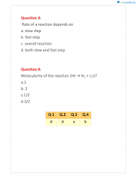 Difference Between Order And Molecularity Of A Reaction Pls Answer In  Detail? - Edurev Neet Question