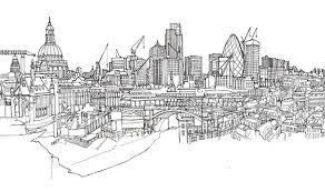 Pen And Ink Drawings Of London On Behance London print, single line drawing, city artwork, minimilist art, london skyline art, single black line. pen and ink drawings of london on behance