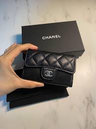 Check spelling or type a new query. Chanel Classic Flap Card Holder In Caviar Black With Silver Hardware Shw Series 30 Bn Full Set Luxury Bags Wallets On Carousell