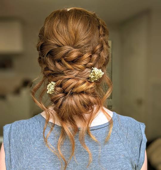 BOHO bride! What to ask for- Dutch braid on one side, textured twist ...