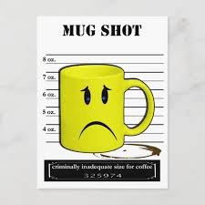 Mug Shot Coffee Mug Cup Cartoon Meme Postcard Zazzle Com
