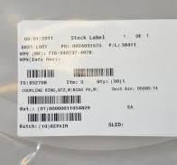LAM RESEARCH 716-040737-407B, Coupling Quartz Ring w/BIAS PU w/FLAT -  REFURBISHED