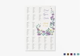 garden wedding seating chart template