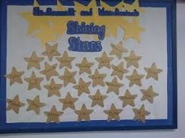 Star Bulletin Boards Mrs Devine S Class Shining Stars Bulletin Board School Bulletin Boards Star Themed Classroom Back To School Bulletin Boards