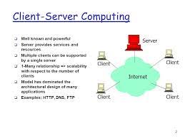 In the simplest possible terms, client/server computing means that two parts of a single program are run by two (or more) computers. 1 Client Server Versus P2p Client Server Computing Purpose Definition Characteristics Relationship To The Grid Research Issues P2p Computing Ppt Download