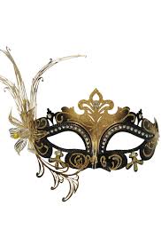 Black And Gold Masquerade Mask Farfalla Fiore Masquerade Mask Black Gold Masks Masquerade Metal Mask Masquerade