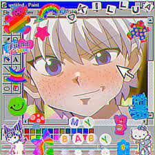 Killua Hunter X Hunter Anime Y2k Indie Kidcore Rainbowcore Aesthetic Edit Aesthetic Anime Cute Anime Wallpaper Anime Wallpaper Iphone