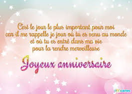 Tu es importante pour moi. Carte Anniversaire Le Plus Beau Jour De Ma Vie Message Anniversaire Anniversaire Sms Mot Pour Anniversaire