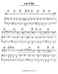 Si la encriptación no es muy fuerte, se desbloqueará y podrás descargarlo en unos segundos. Let It Be Sheet Music Beatles Sheetmusic Free Com