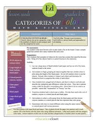 Categories Of Color Steam Lesson Teaching Ideas Education Closet Steam Lessons Lesson Math Visuals