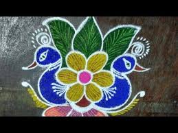 Colourful Peacock Flower Rangoli Kolam Rangoli Designs Without Dots Simple Sankranthi Muggulu Rangoli Designs Colorful Rangoli Designs Rangoli Designs Images