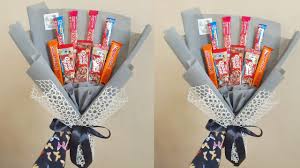 This bouquet for my housemate birthday gift. Diy Cara Membuat Buket Snack Buket Coklat Chocolate Bouquet Tutorial Youtube
