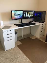 Home Office Ikea Battlestation Gaming Desk Desk Setup Gaming Desk Setup
