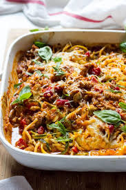 Zucchini Bake Made With Zucchini Noodles Spaghetti And Turkey Sausage Sauce It S A Low Carb We Baked Spaghetti Zucchini Spaghetti Zucchini Noodles Spaghetti