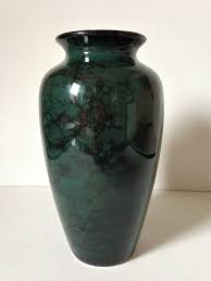 Vintage Ceramic Vase Dark Green Vase Etsy In 2021 Green Vase Vintage Vases Vintage House